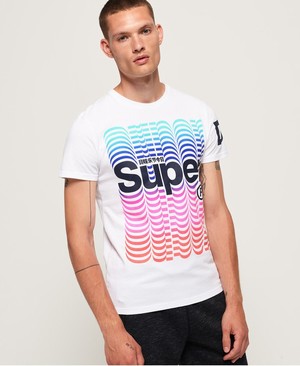 Superdry Super Blend Colours Férfi Pólók Fehér | TIRGP3641